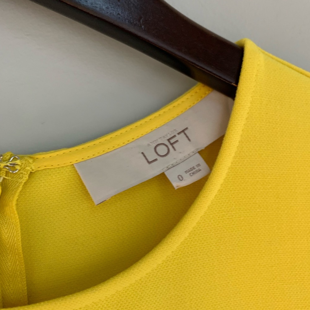 Loft | Colorblock Ruffle Shift Dress - Picture 5 of 8